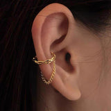 Tassel Chain Stacking Ear Cuff Set Star Zircon – Thoughtful Gifts — 2