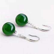 Elegant Silvering Earrings Female Chalcedony Green – Gifts for Her — 5
