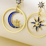 Diamond-encrusted Drip Oil Alloy Pendant Earrings – Stylish Gifts — 1