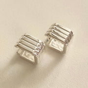 Silver 18K Gold Plating Geometric Three-dimensional – Gifts for Her — 4
