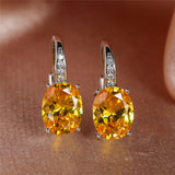 Oval Goose Egg Zircon Women's Ear Clip – Gifts for Her — 1