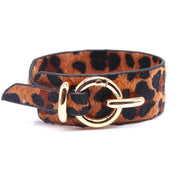 Ladies Leopard Print Leather Wide Bracelet – Jewelry Gift Ideas — 14