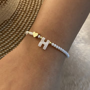 26 Letters White Shell Beaded Bracelet Women – Jewelry Gift Ideas — 11