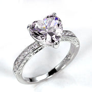 Inlaid AAA Heart-shaped Zircon Ring – Useful Gifts — 2