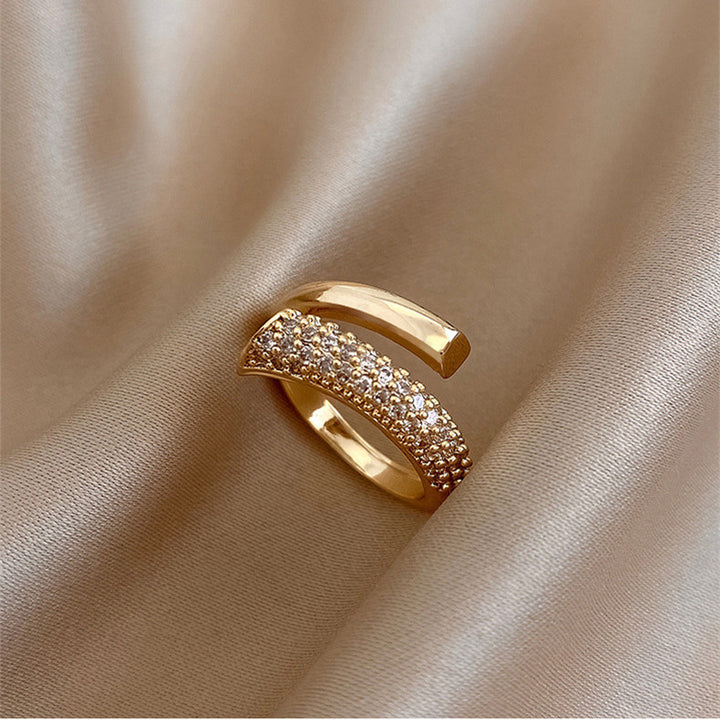 Ladies Diamond Real Gold Plated Ring – Unique Gift Ideas — 1