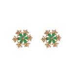 Microencrusted Zircon Snowflake Rotatable Ear Studs – Gift Ideas — 5