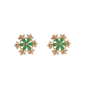 Microencrusted Zircon Snowflake Rotatable Ear Studs – Gift Ideas — 5
