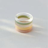 Resin Candy Colored Semi Transparent Circular Ring – Meaningful Gifts — 5