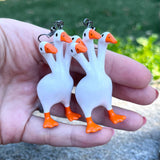 Lovely Three-headed Goose Pendant Earrings – Jewelry Gift Ideas — 2