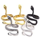 Vintage Men's Long Snake Stainless Steel Ring – Gifts for Him — 7