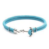 Navy Hand Braided Stainless Steel Anchor Bracelet – Jewelry Gift Ideas — 3