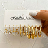 Creative Vintage Pearl Hoop Earrings Set – Stylish Gifts — 2