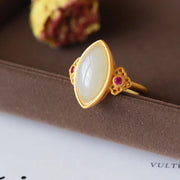 Hetian Jade Ring Silver Ancient Gold Grinding – Small Gift Ideas — 2
