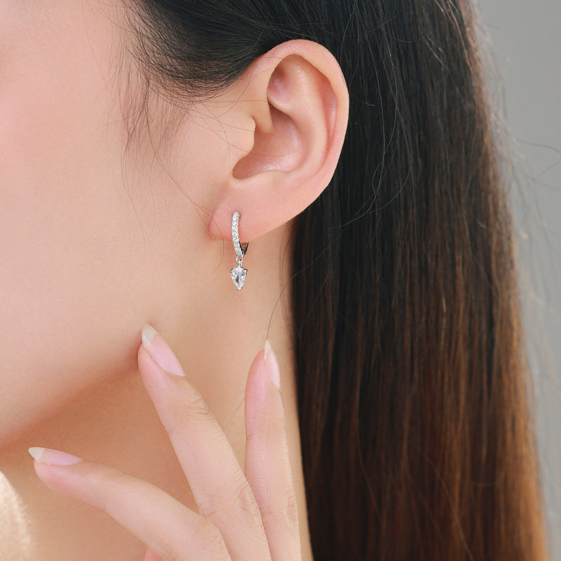 S925 Sterling Silver Stylish Water Drop Artificial – Gifts for Her — 1