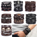 Men's Cross Braided Leather Adjustable Set – Jewelry Gift Ideas — 8