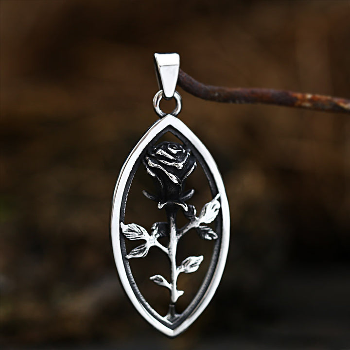Hollow Rose Pattern Titanium Steel Pendant Fashion – Stylish Gifts — 1