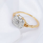 European Pattern Retro Ring Two Color S925 – Birthday Gifts — 4