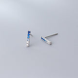 Stud earrings gradient blue diamond earrings – Useful Gifts — 3