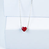 Discolored small red heart necklace – Jewelry Gift Ideas — 2