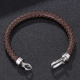 Men's Stainless Steel Leather Buckle Bracelet – Jewelry Gift Ideas — 4