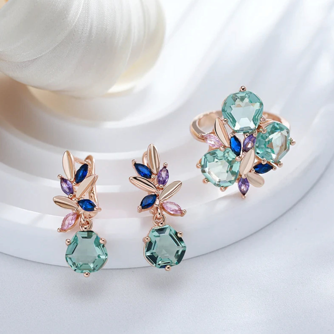 Fashion Creative Alloy Diamond-studded Ring Earrings – Stylish Gifts — 1