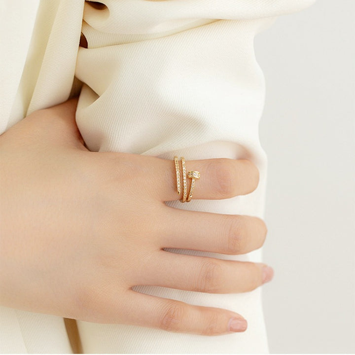 Net Celebrity Frigid Style Hand Ornament Spiral Ring – Stylish Gifts — 1