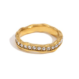 Stainless Steel 18K Gold Plating Irregular Wave – Meaningful Gifts — 3