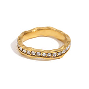 Stainless Steel 18K Gold Plating Irregular Wave – Meaningful Gifts — 3