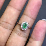 Colombian Emerald Ring 925 Silver With Diamonds – Practical Gifts — 5