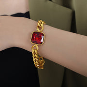 Cuban Link Chain Square Thick Straps Crystal – Jewelry Gift Ideas — 15