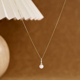 Zircon Pearl Pendant Stainless Steel Thin Chain – Jewelry Gift Ideas — 6