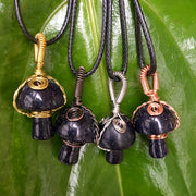 Natural Crystal Mushroom Pendant Necklace – Jewelry Gift Ideas — 9