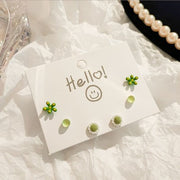 Sterling Silver Needle Stud Earrings Women's Set Small – Gifts for Her — 17