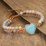 Classic Heart Shape Charm Bracelets Amazonite – Jewelry Gift Ideas — 8