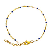 Fashion Stainless Steel Bracelets Gold Color Blue Red – Stylish Gifts — 3