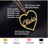 Personalized Custom Heart Pendant Letter Necklace – Jewelry Gift Ideas — 7