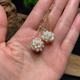 Natural Pearl Handmade Ball Earrings Girly – Everyday Gifts — 2