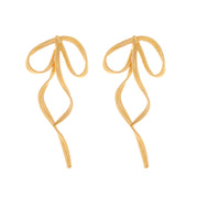 Personalized Simple Metal Bow Earrings – Practical Gifts — 5