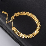 Retro Shuangpin 18K Bracelet Women's Short Design – Jewelry Gift Ideas — 5