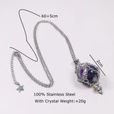 Natural Amethyst White Crystal Ball Pendant Love – Jewelry Gift Ideas — 6