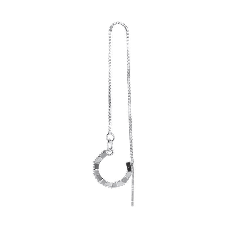 Flash Diamond Wave Ear Clip Box Chain Earrings – Useful Gifts — 1