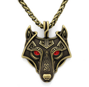 Asgard Crafted Norse Grey Wolf Head Pendant Chain – Jewelry Gift Ideas — 9