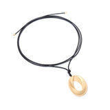 Vintage Oval Hollow Pendant Necklace – Jewelry Gift Ideas — 4