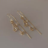 Zircon Five-petal Flower Tassel Ear Line Female – Gifts for Her — 3