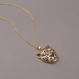Copper Exaggerated Hollow Leopard Head Pendant – Jewelry Gift Ideas — 1