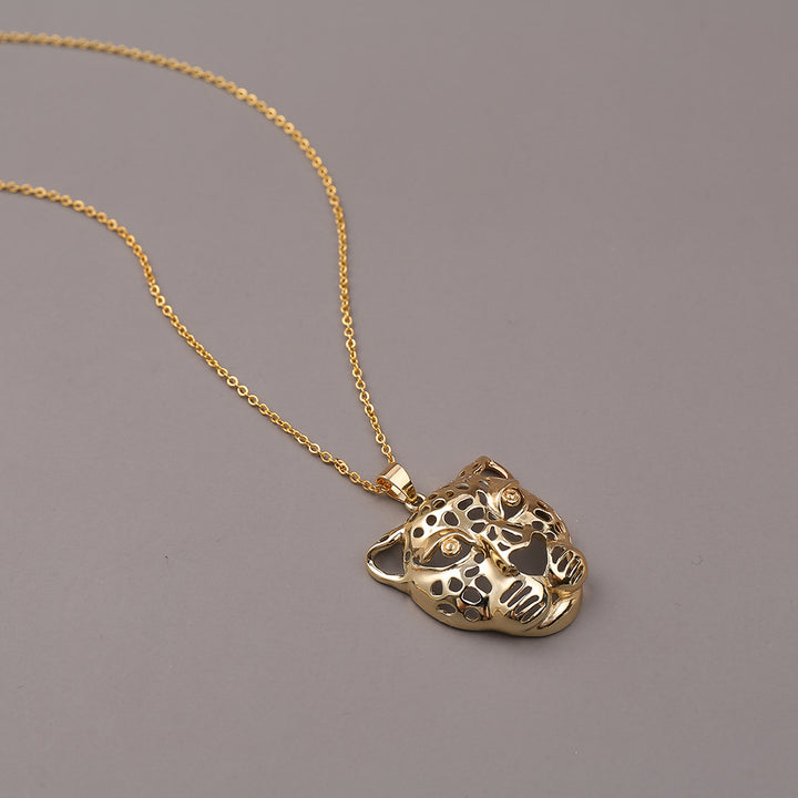 Copper Exaggerated Hollow Leopard Head Pendant – Jewelry Gift Ideas — 1