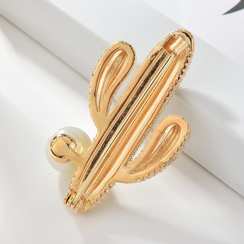 Cactus Pearl Brooch High-end All-match Diamond – Jewelry Gift Ideas — 2