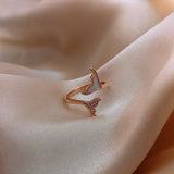 Woven Twist Net Celebrity Ring Women – Gifts for Her — 7