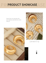 Simple Glossy Copper-plated Gold U-shaped Earrings – Small Gift Ideas — 2