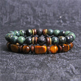 Natural Stone Men's Tiger's Eye Bead Double Layer – Jewelry Gift Ideas — 1